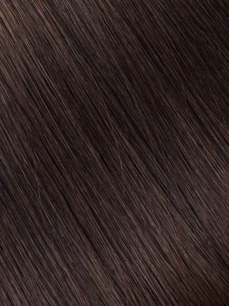 BELLAMI Professional Hand-Tied Weft 16" 56g Dark Brown #2 Natural Hair Extensions